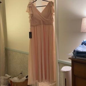 Blush Pink Floorlength Bridesmaid Dress